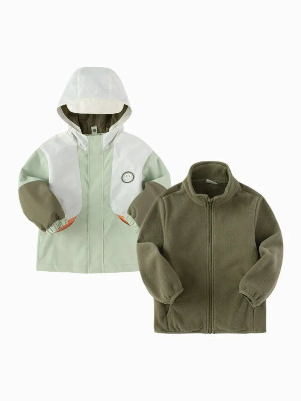 Balabala Jacket 2025 Spring New Boys' Toddlers's Woven Casual Wear Green White Clearance