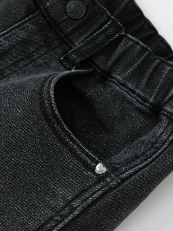 Balabala Jeans 2025 Spring New Girl Denim Black Hot