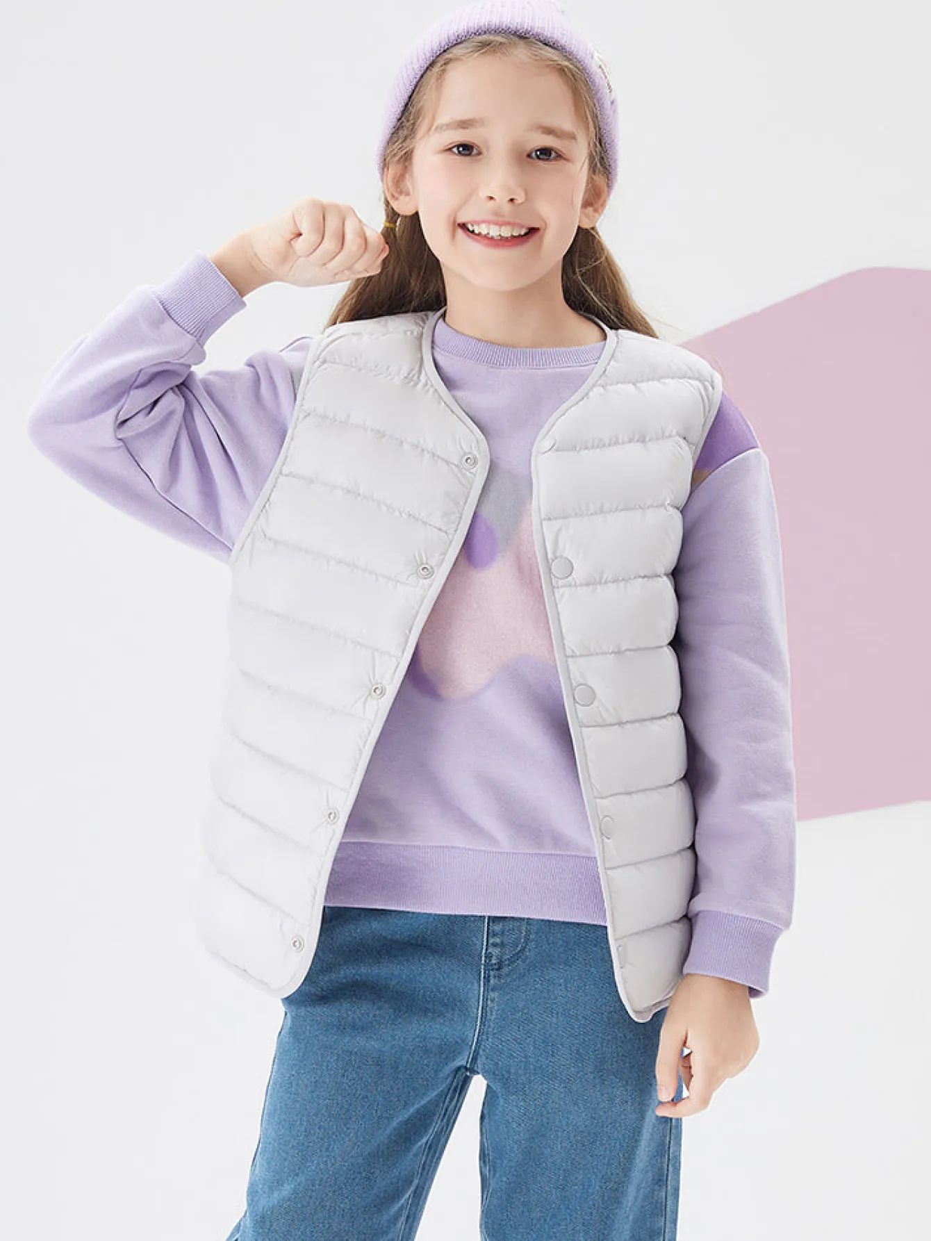 Balabala Kids Basic Multicolor Down Vest208422101206 Store