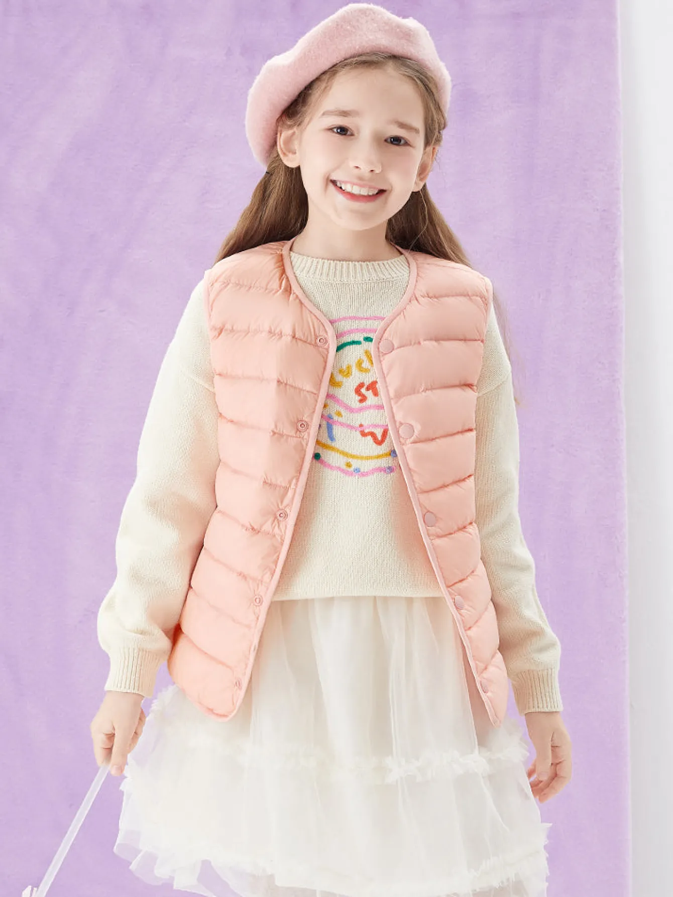 Balabala Kids Basic Multicolor Down Vest208422101206 Store