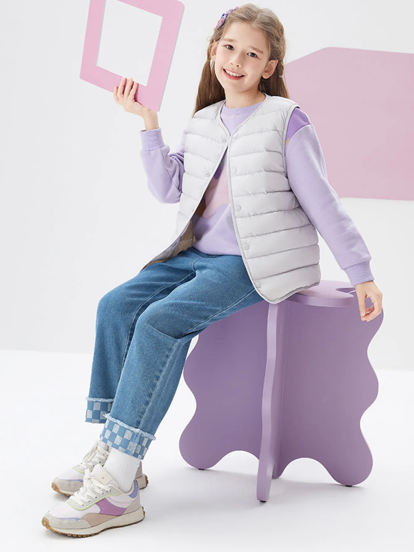 Balabala Kids Basic Multicolor Down Vest208422101206 Store