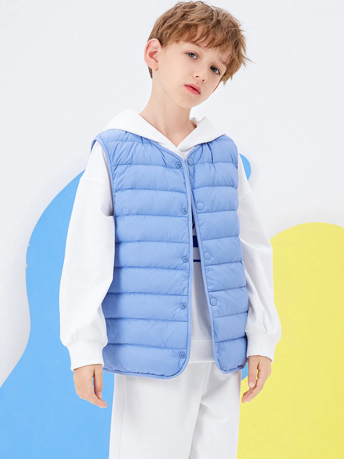 Balabala Kids Basic Multicolor Down Vest208422101206 Store