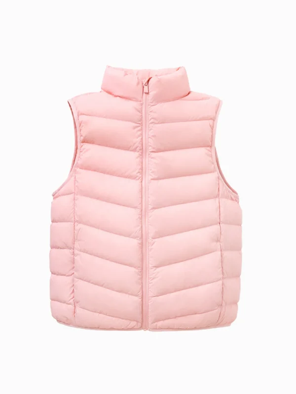 Balabala Kids Basic Multicolor Stand Collar Down Vest208422101205 Best Sale