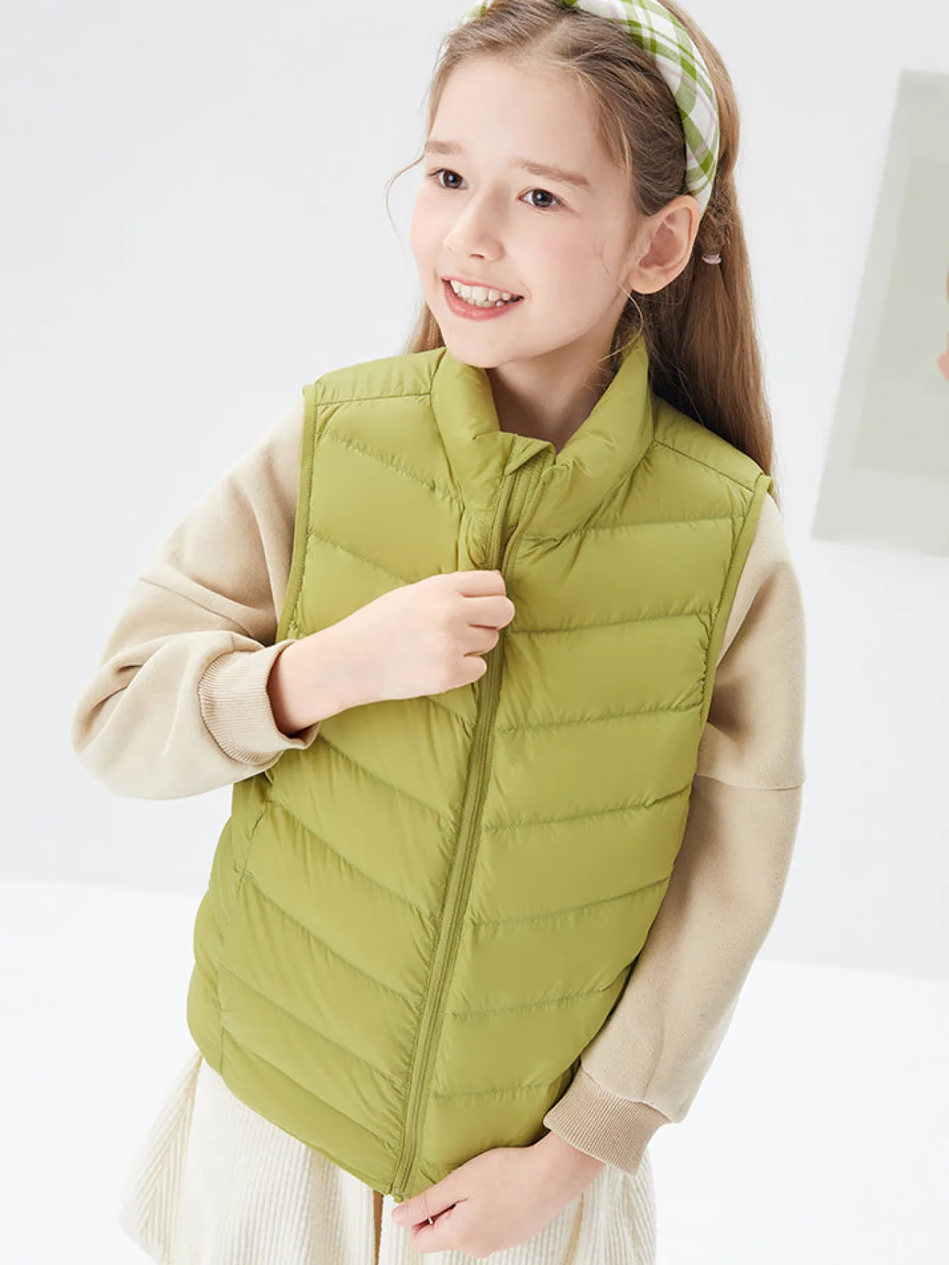 Balabala Kids Basic Multicolor Stand Collar Down Vest208422101205 Best Sale