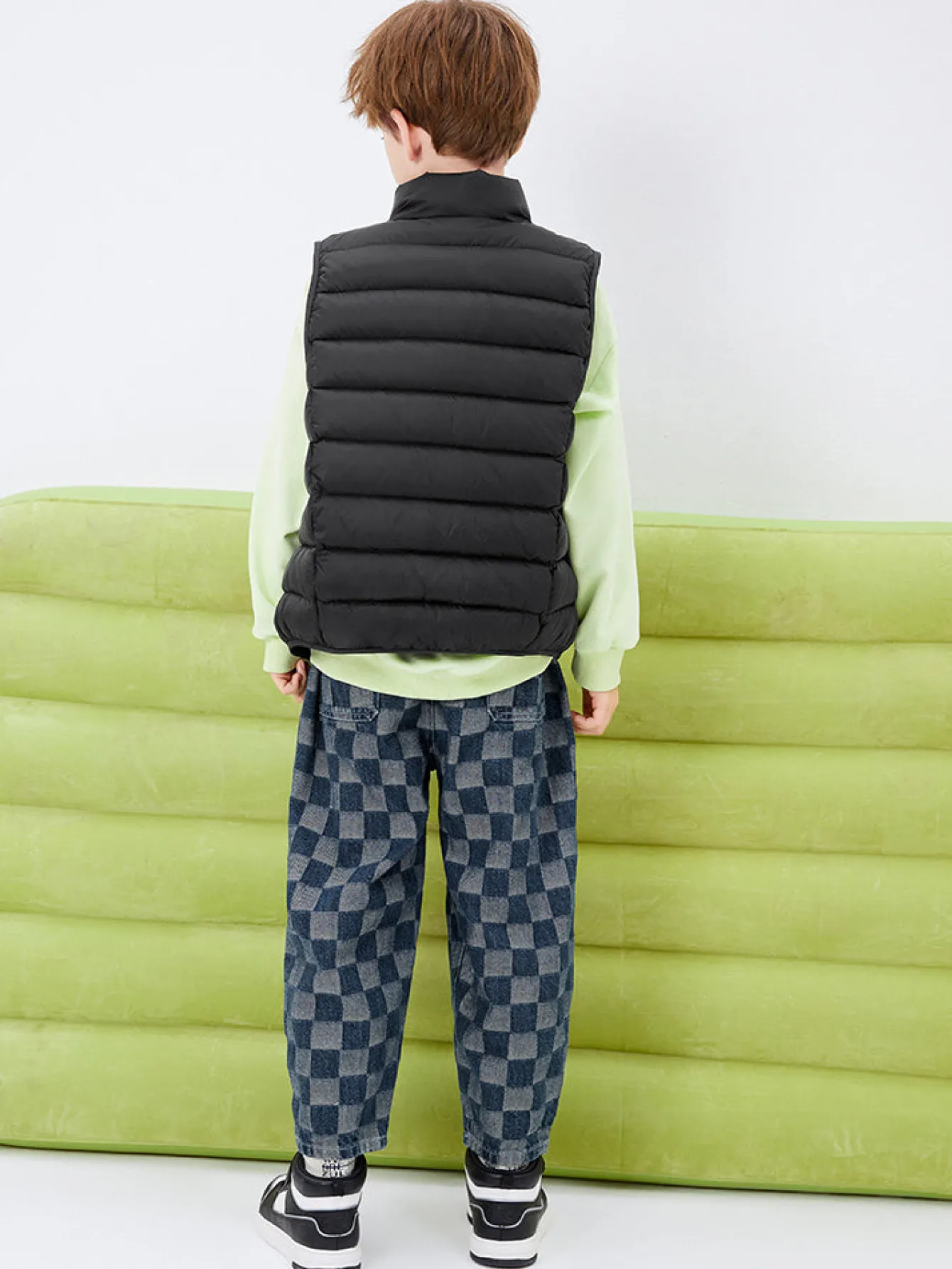 Balabala Kids Basic Multicolor Stand Collar Down Vest208422101205 Best Sale