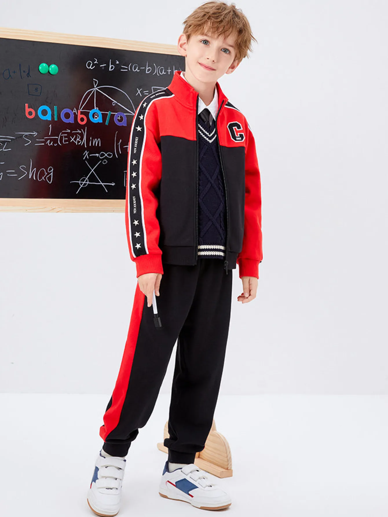 kids_boy_color_matching_standup_collar_long_sleeve_suit_14.webp Balabala Kids Boy Color Matching Stand-Up Collar Long Sleeve Suit208322104106 Cheap