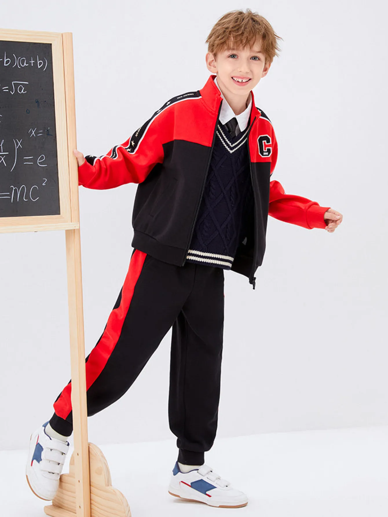 kids_boy_color_matching_standup_collar_long_sleeve_suit_17.webp Balabala Kids Boy Color Matching Stand-Up Collar Long Sleeve Suit208322104106 Cheap