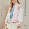 Balabala Kids Girl Splicing Classic Baseball Jacket208322105004 Discount