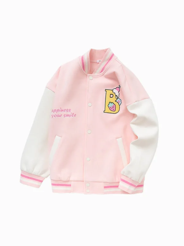 Balabala Kids Girl Splicing Classic Baseball Jacket208322105004 Discount