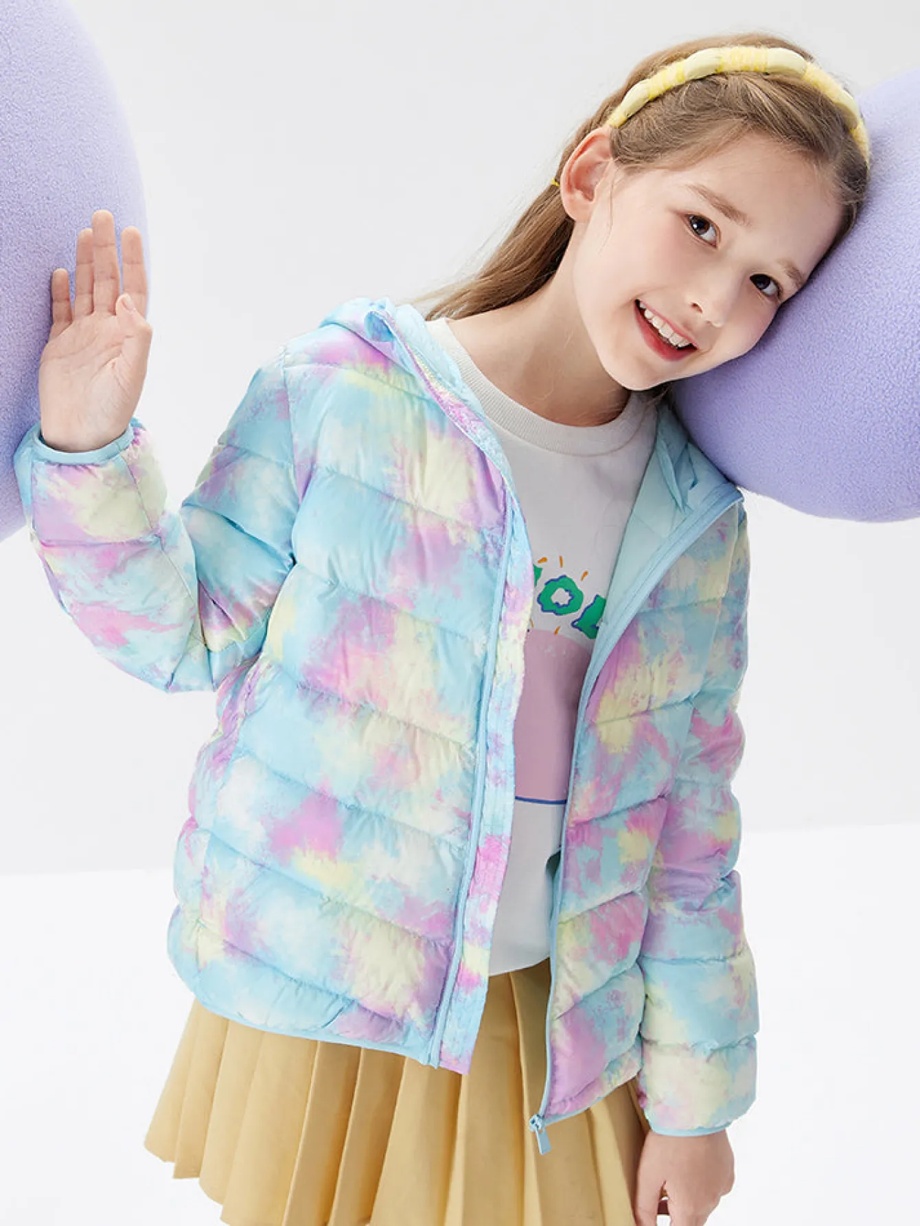 Balabala Kids Multicolor Hooded Down Jacket 208422107203 Sale