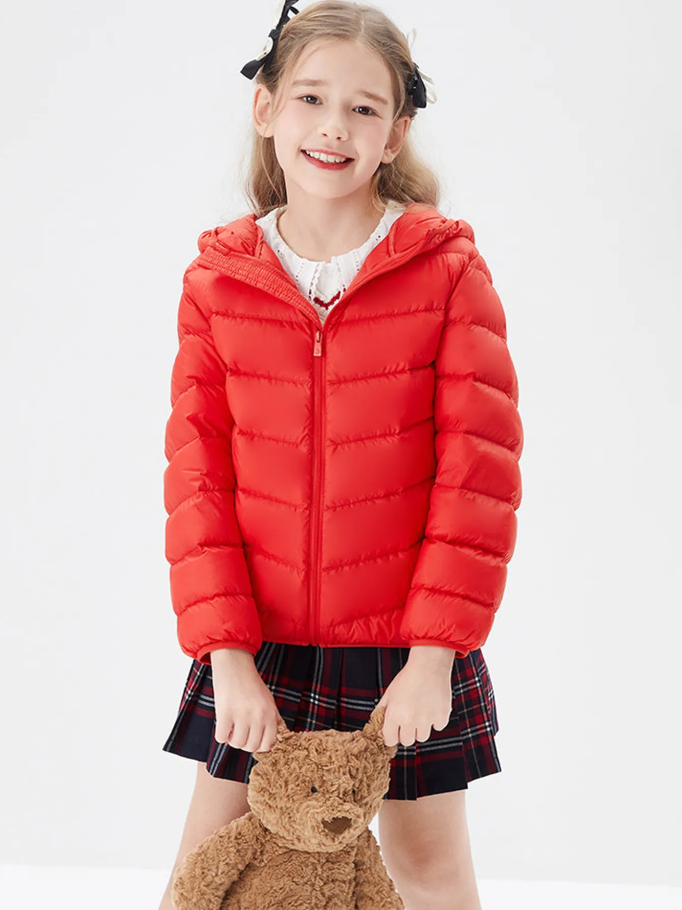 Balabala Kids Multicolor Hooded Down Jacket 208422107203 Sale
