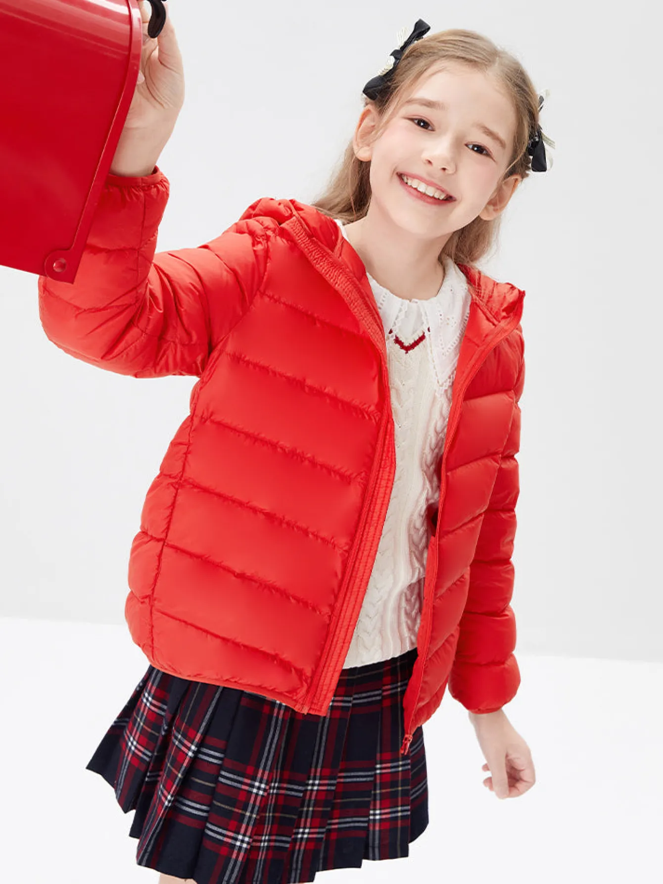Balabala Kids Multicolor Hooded Down Jacket 208422107203 Sale