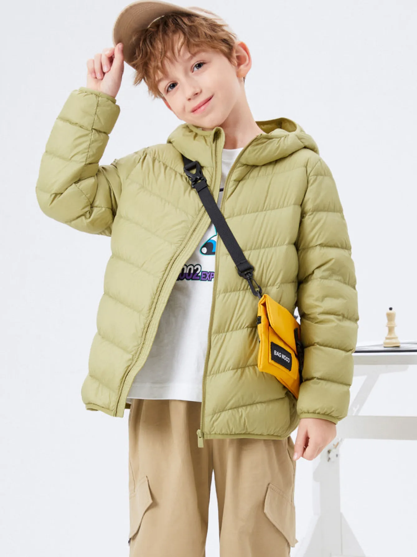 Balabala Kids Multicolor Hooded Down Jacket 208422107203 Sale