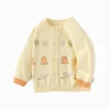 Balabala Knitwear 2025 Spring New Arrival for Boys' Baby Cardigan Light Yellow New