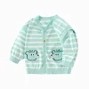 Balabala Knitwear 2025 Spring New Arrival for Boys' Baby Cardigan White Green Clearance