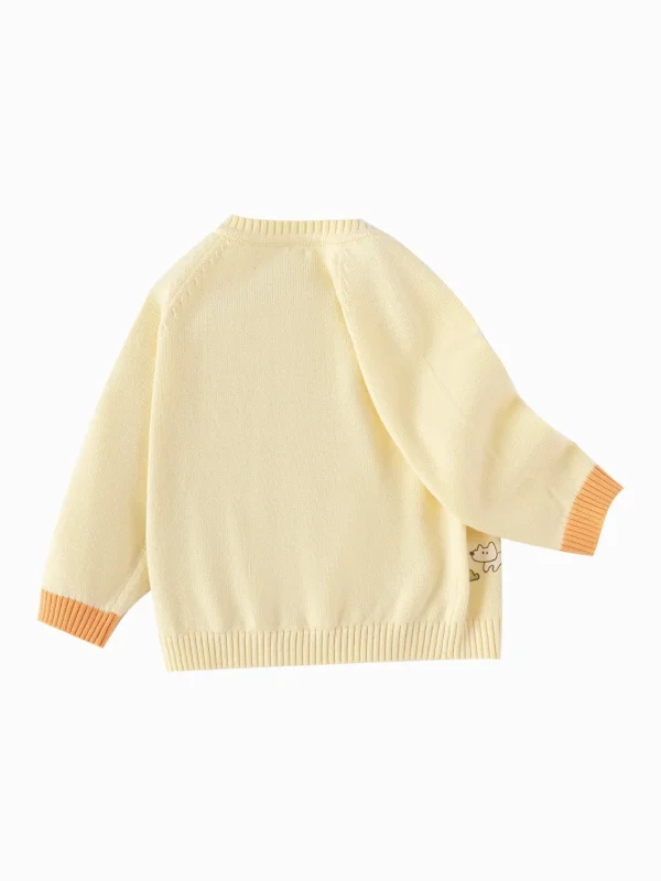 Balabala Knitwear 2025 Spring New Arrival for Boys' Baby Cardigan Light Yellow New