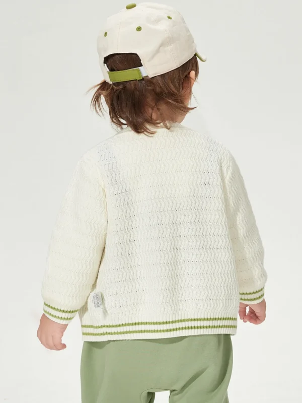 Balabala Knitwear 2025 Spring New Arrival for Boys' Baby Cardigan Off-white Best