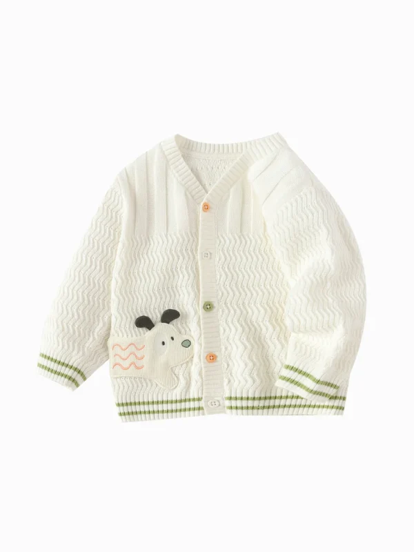 Balabala Knitwear 2025 Spring New Arrival for Boys' Baby Cardigan Off-white Best