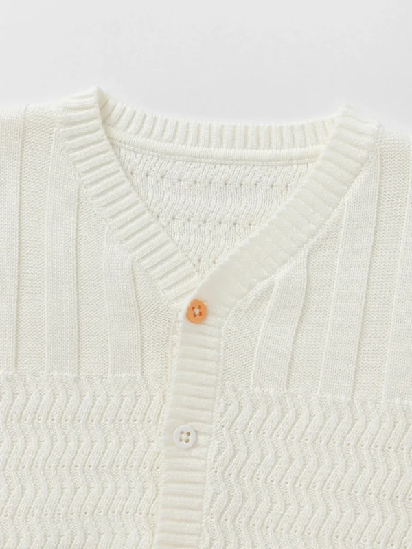 Balabala Knitwear 2025 Spring New Arrival for Boys' Baby Cardigan Off-white Best