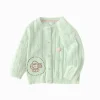 Balabala Knitwear 2025 Spring New Arrival for Girls' Baby Cardigan Bean Green Best Sale