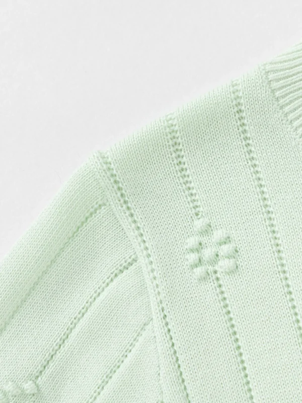 Balabala Knitwear 2025 Spring New Arrival for Girls' Baby Cardigan Bean Green Best Sale