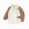 Balabala [Little Octopus IP] Long Sleeve T-Shirt 2025 Spring Boy Baby Collar Long Sleeve T-Shirt Off-white Online