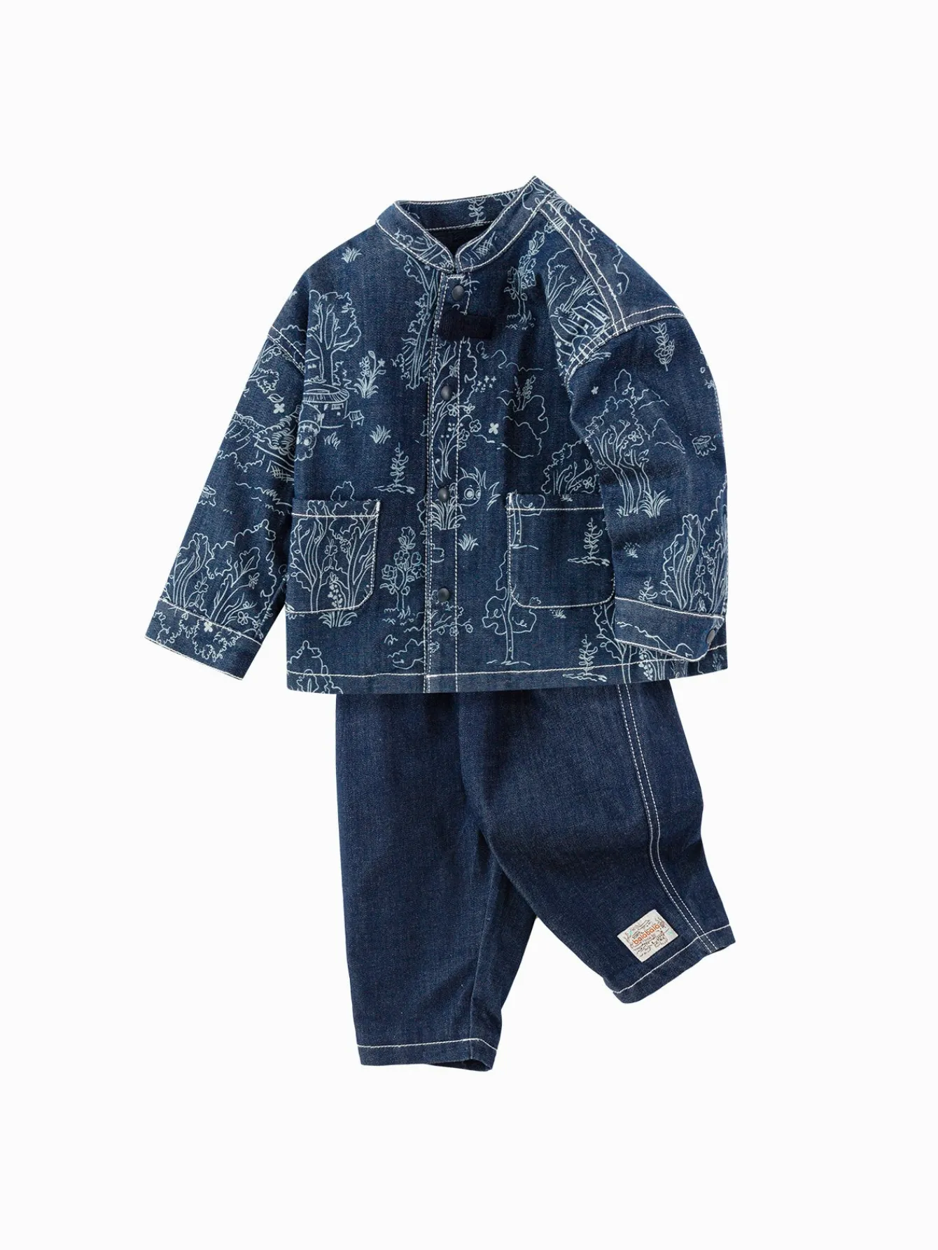 Balabala 【Little Octopus IP】2025 Spring New Arrival Baby Boy Denim Set Blue Sale