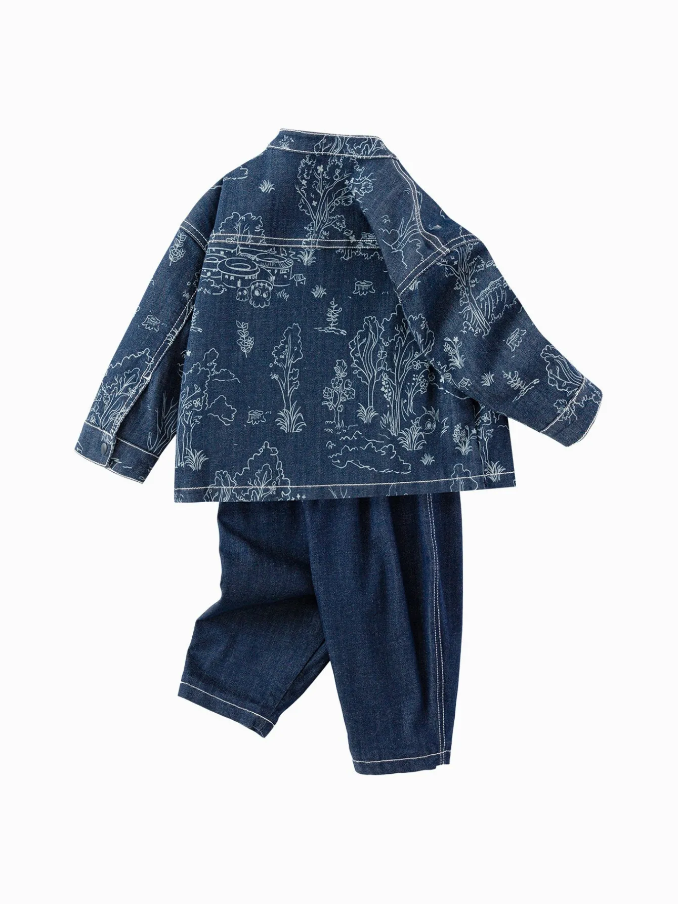 Balabala 【Little Octopus IP】2025 Spring New Arrival Baby Boy Denim Set Blue Sale