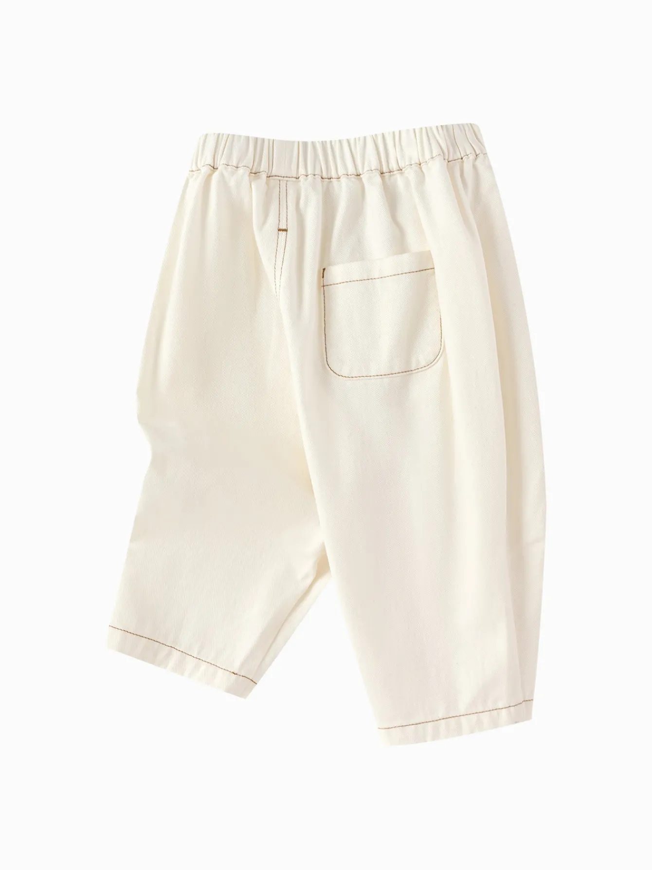 Balabala 【Little Octopus IP】2025 Spring New Arrival Boys' Baby Woven Long Pants Off-white Clearance