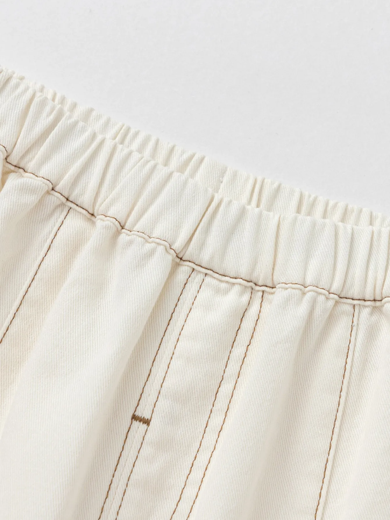 Balabala 【Little Octopus IP】2025 Spring New Arrival Boys' Baby Woven Long Pants Off-white Clearance