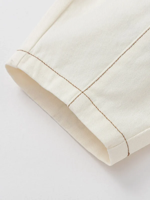 Balabala 【Little Octopus IP】2025 Spring New Arrival Boys' Baby Woven Long Pants Off-white Clearance