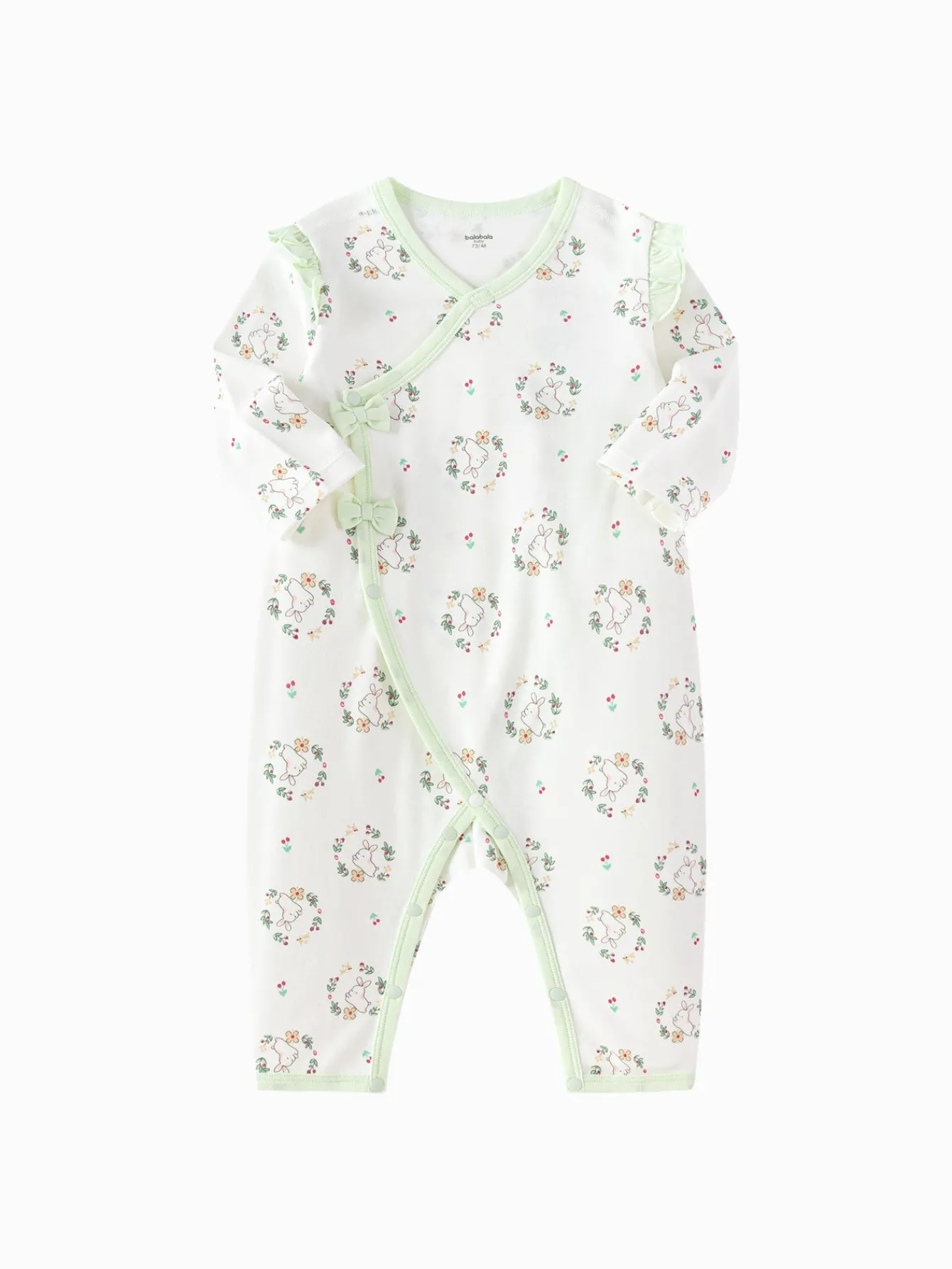 Balabala [Little Octopus IP] Underwear jumpsuit 2025 spring New Style boys and girls Baby's jumpsuit White Green Shop