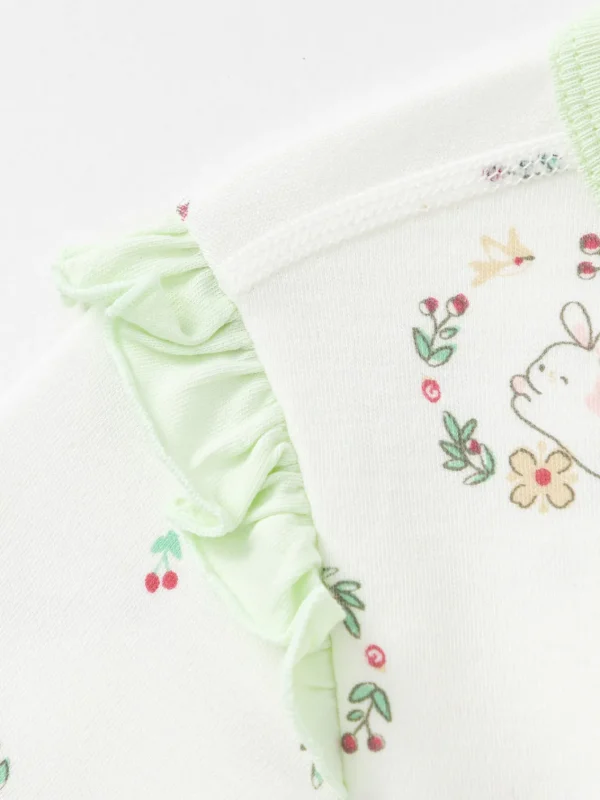 Balabala [Little Octopus IP] Underwear jumpsuit 2025 spring New Style boys and girls Baby's jumpsuit White Green Shop