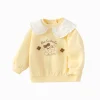 Balabala 【Little Octopus IP】Long Sleeve T-Shirt 2025 Spring for Girls' Babys Round V-Neck Long Sleeve T-Shirt Medium Yellow Clearance