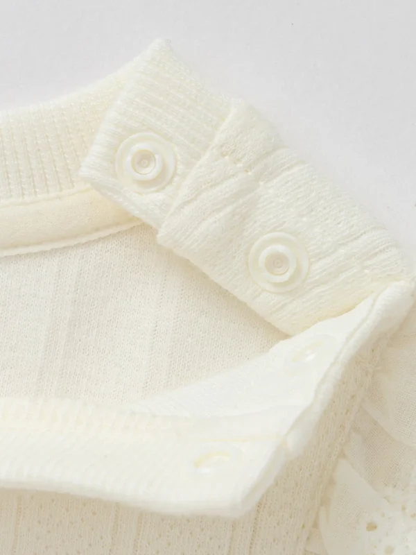 Balabala 【Little Octopus IP】Long Sleeve T-Shirt 2025 Spring for Girls' Babys Round V-Neck Long Sleeve T-Shirt Off-white Flash Sale