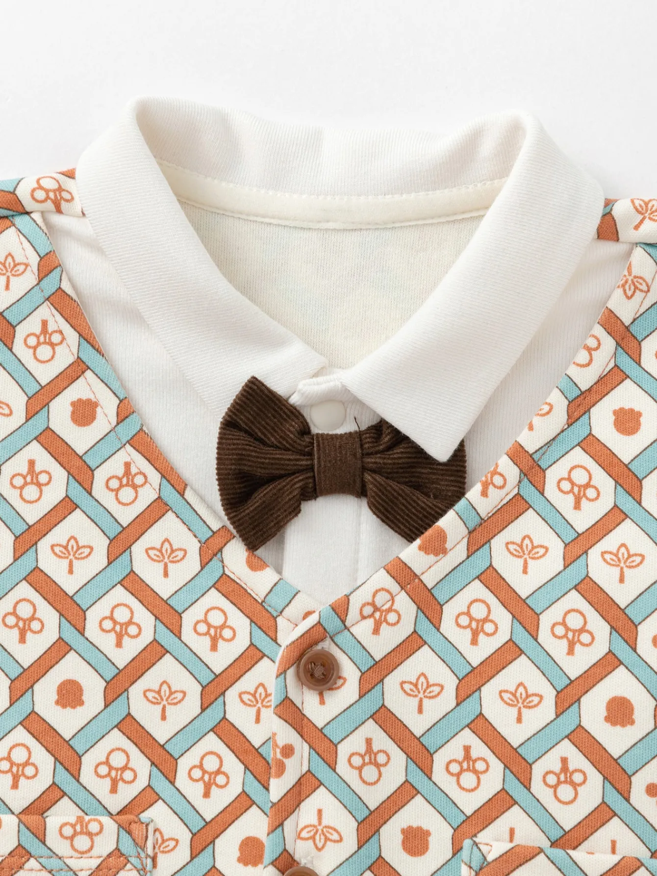 Balabala 【Little Octopus IP】Outfit 2025 Spring New Style Boys Baby Knitted Jumpsuit Coffee Best Sale