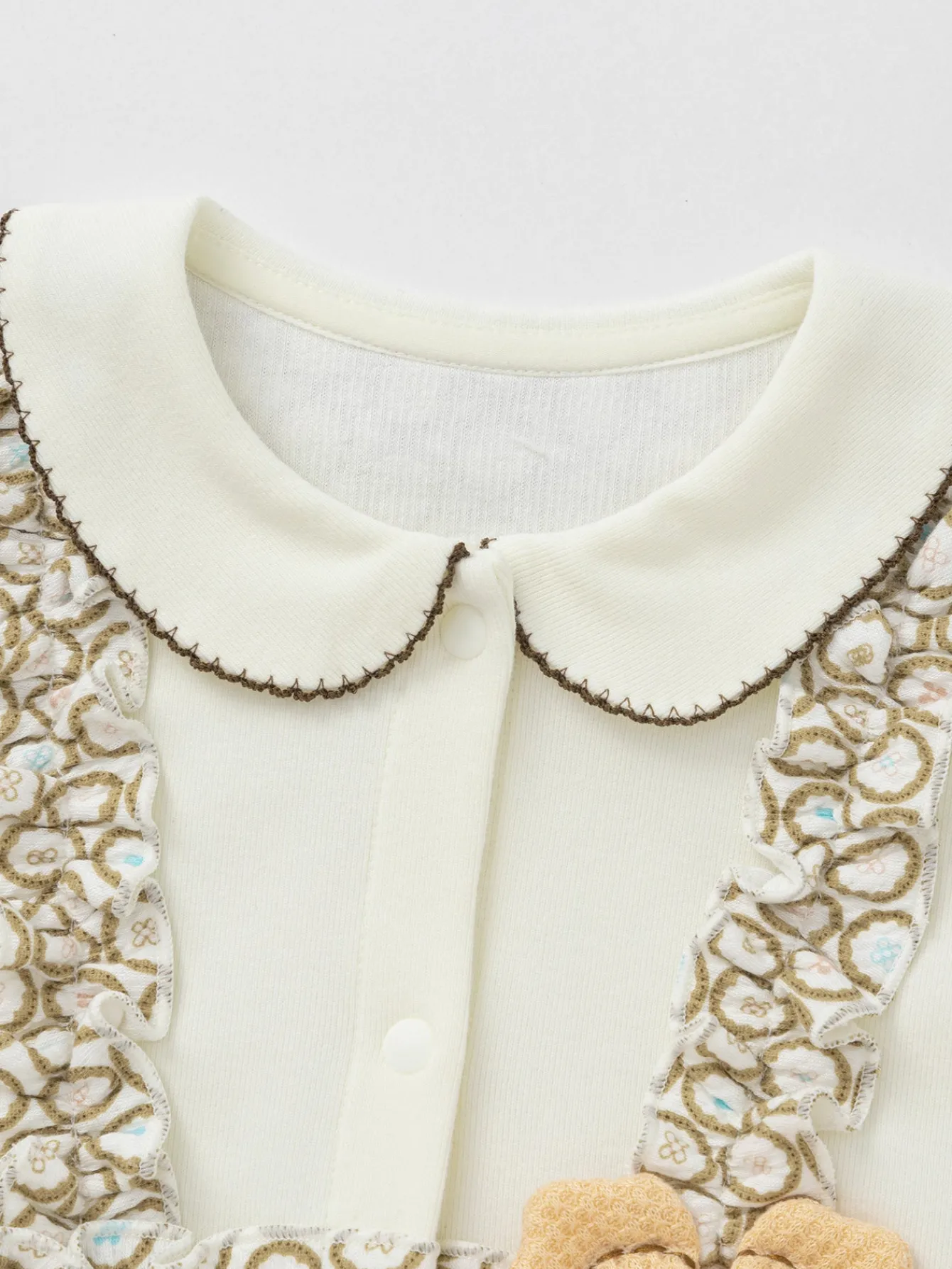 Balabala 【Little Octopus IP】Outfit 2025 Spring New Style Girls Baby Knitted Jumpsuit Yellow Flash Sale