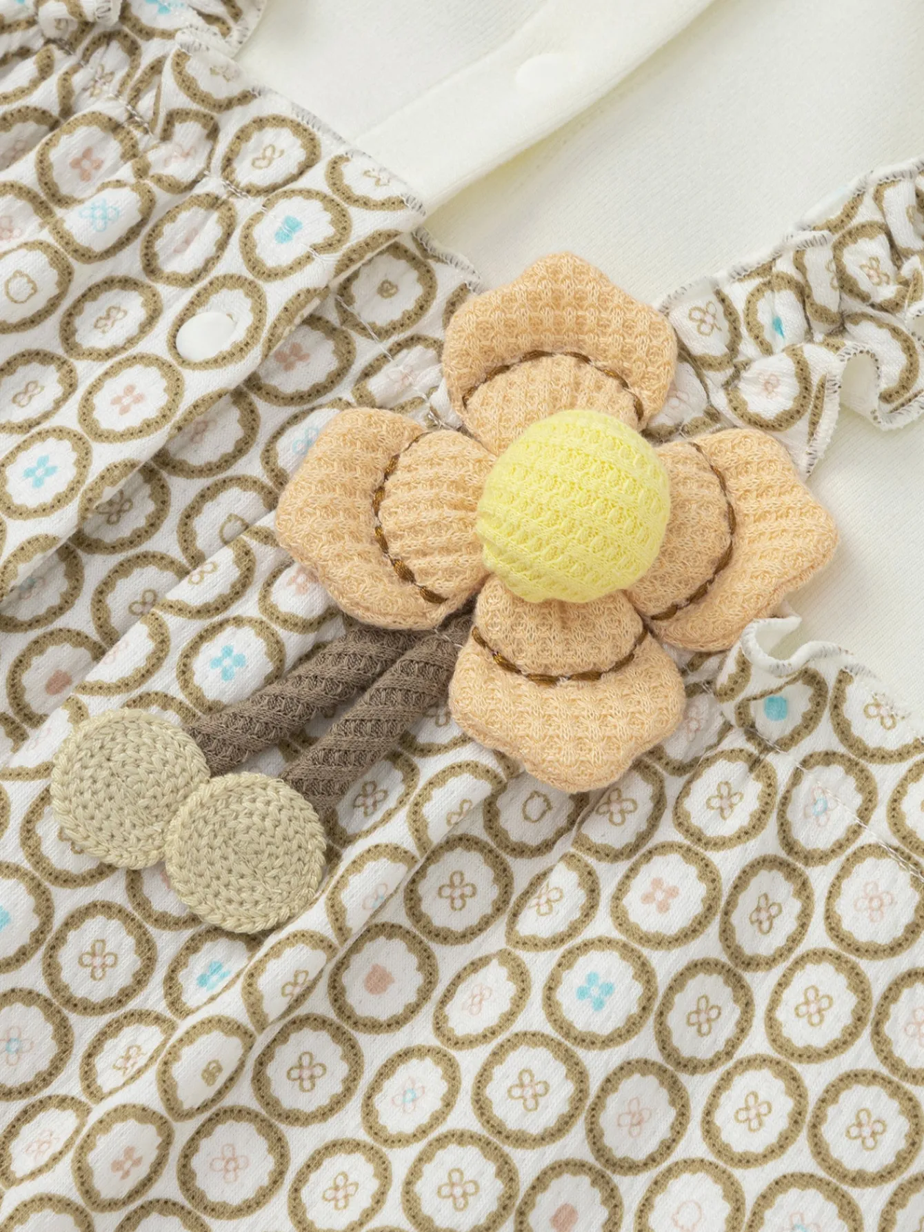 Balabala 【Little Octopus IP】Outfit 2025 Spring New Style Girls Baby Knitted Jumpsuit Yellow Flash Sale