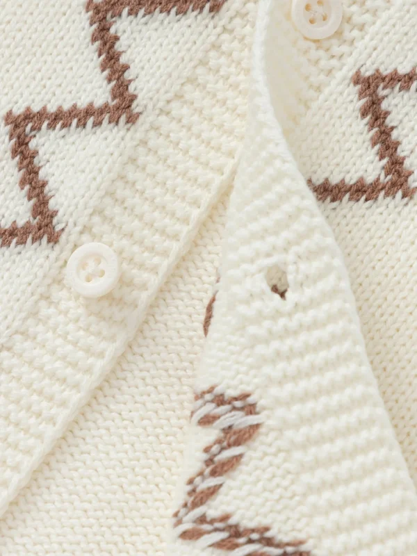 Balabala 【Little Octopus IP】Vest New Spring 2025 Boys Baby Knitted Vest Cream White Best Sale