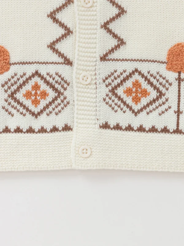 Balabala 【Little Octopus IP】Vest New Spring 2025 Boys Baby Knitted Vest Cream White Best Sale