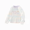 Balabala Long Sleeve T-Shirt 2025 New Spring Style for Girls' Toddlers Round V-Neck Long Sleeve T-Shirt Yellow Blue Cheap