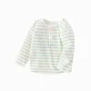 Balabala Long Sleeve T-Shirt 2025 Spring New Arrival for Baby Girl Round V-Neck Long Sleeve T-Shirt Outlet