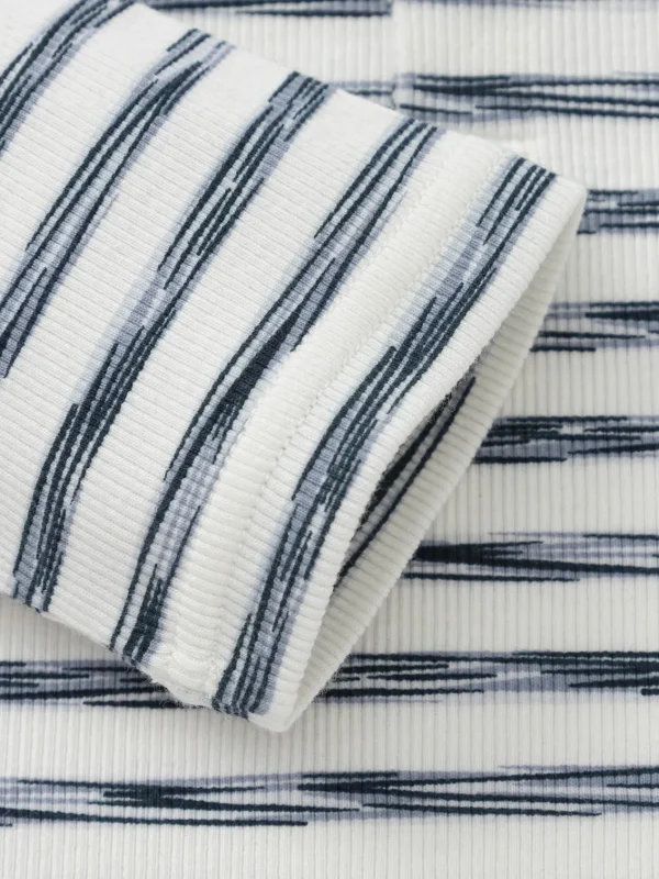 Balabala Long Sleeve T-Shirt 2025 Spring New Arrival for Boys' Babys Round V-Neck Long Sleeve T-Shirt White Blue Flash Sale