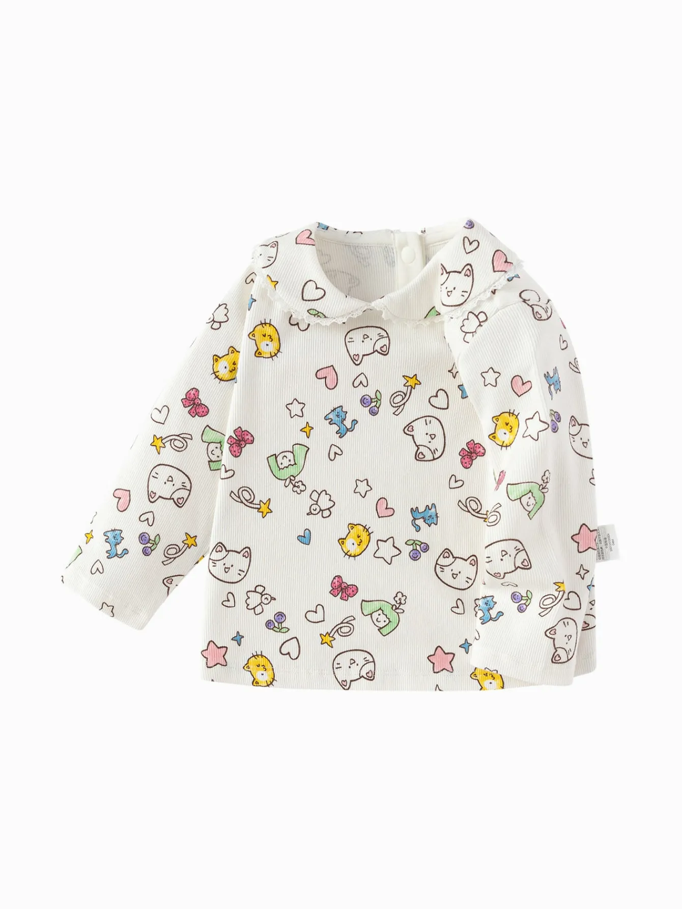 Balabala Long Sleeve T-Shirt 2025 Spring New Arrival for Girls' Babys Collar Long Sleeve T-Shirt Fashion