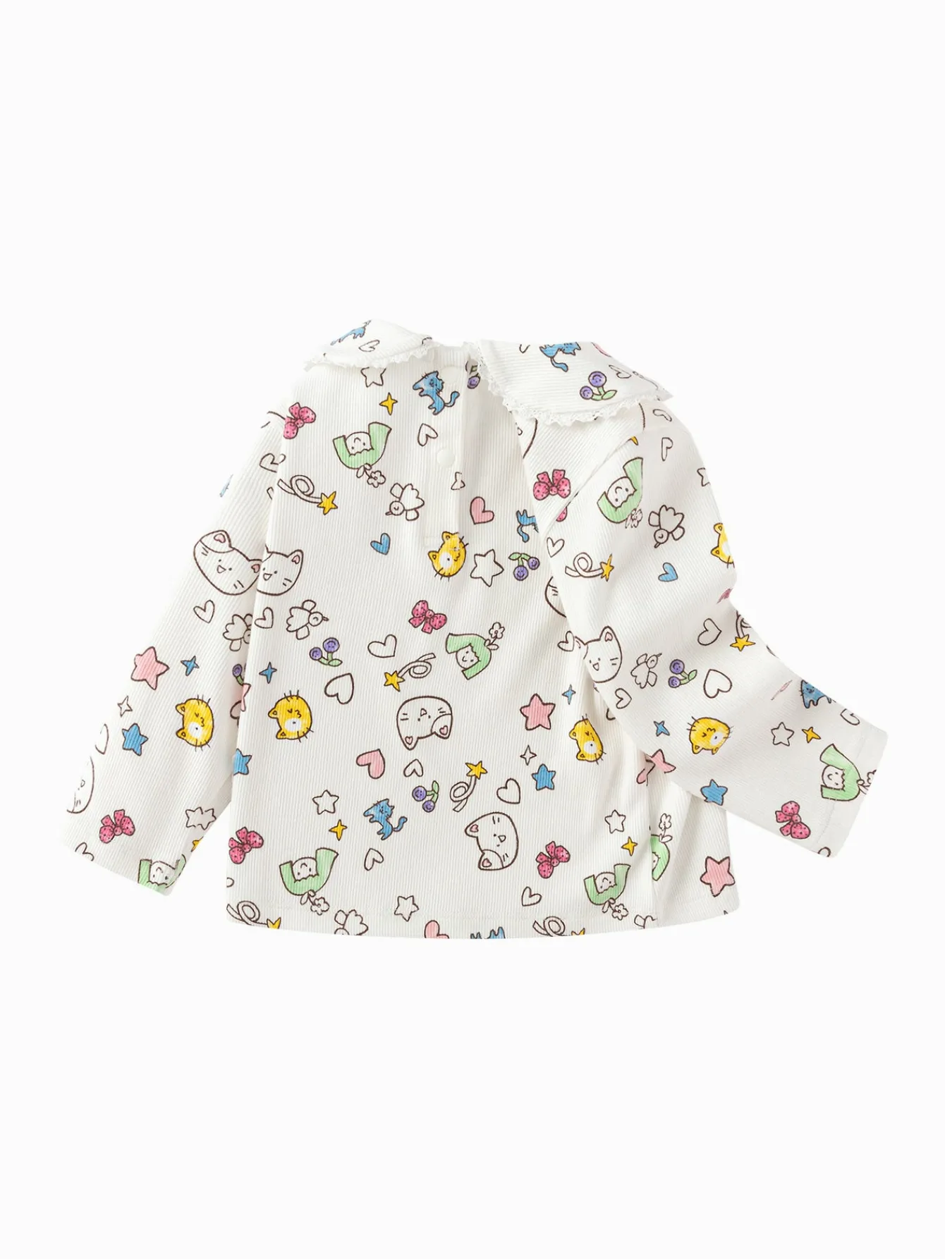 Balabala Long Sleeve T-Shirt 2025 Spring New Arrival for Girls' Babys Collar Long Sleeve T-Shirt Fashion