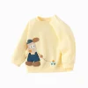 Balabala Long Sleeve T-Shirt 2025 Spring New Boy Baby Round V-neck Long Sleeve T-Shirt Light Yellow Flash Sale