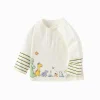 Balabala Long Sleeve T-Shirt 2025 Spring New Boy Baby Round V-neck Long Sleeve T-Shirt White Outlet