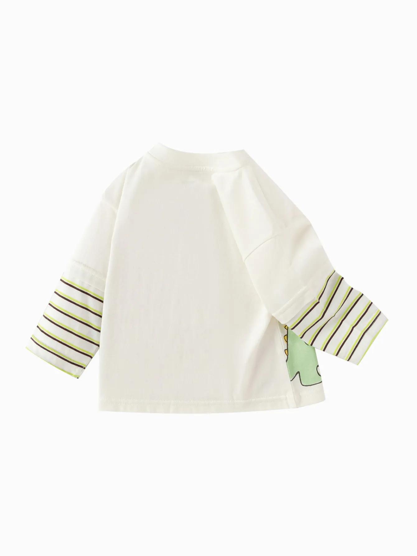 Balabala Long Sleeve T-Shirt 2025 Spring New Boy Baby Round V-neck Long Sleeve T-Shirt White Outlet