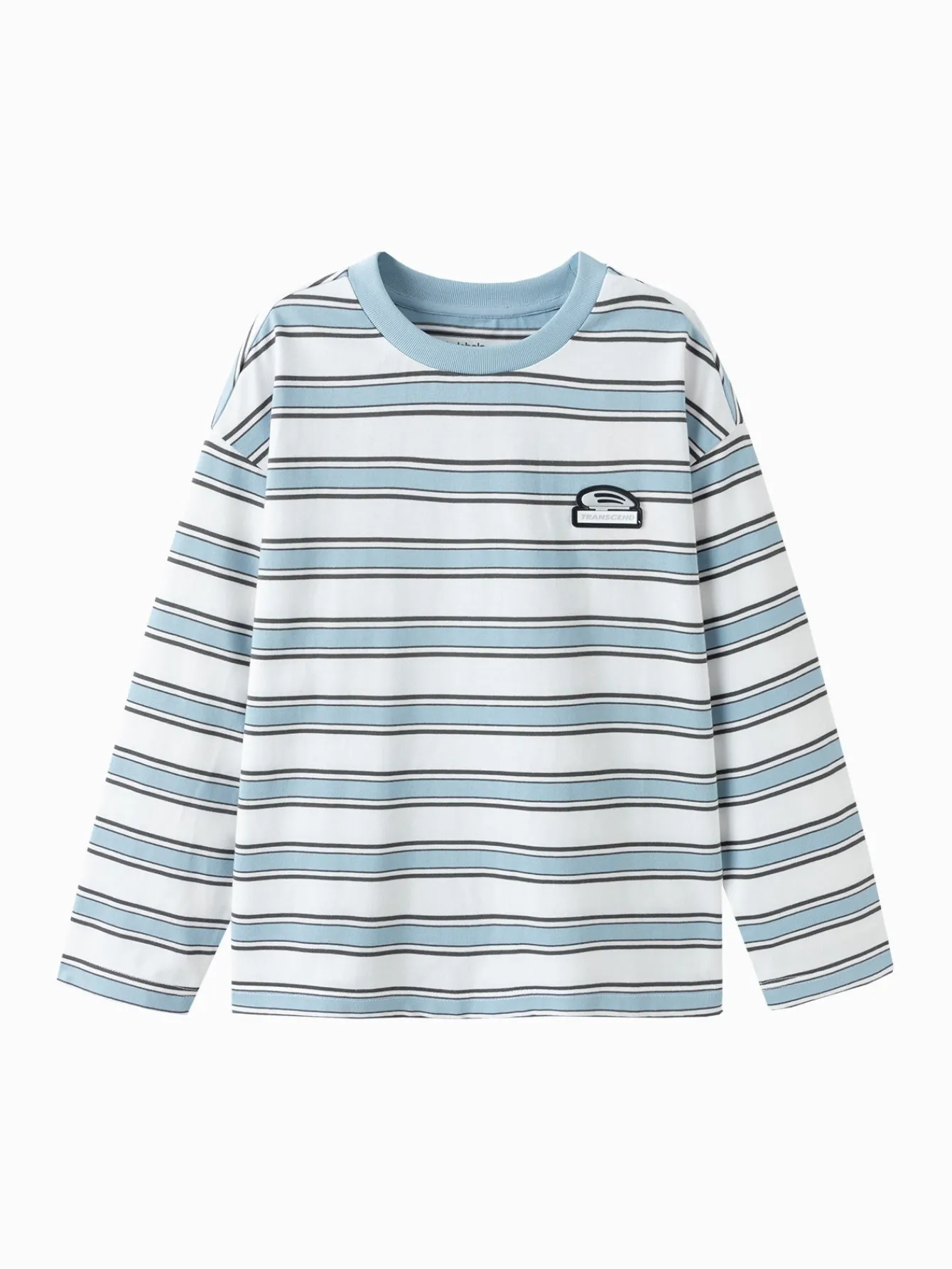 Balabala Long Sleeve T-Shirt 2025 Spring New Boy Round Neck V-Neck T-Shirt White Blue Best