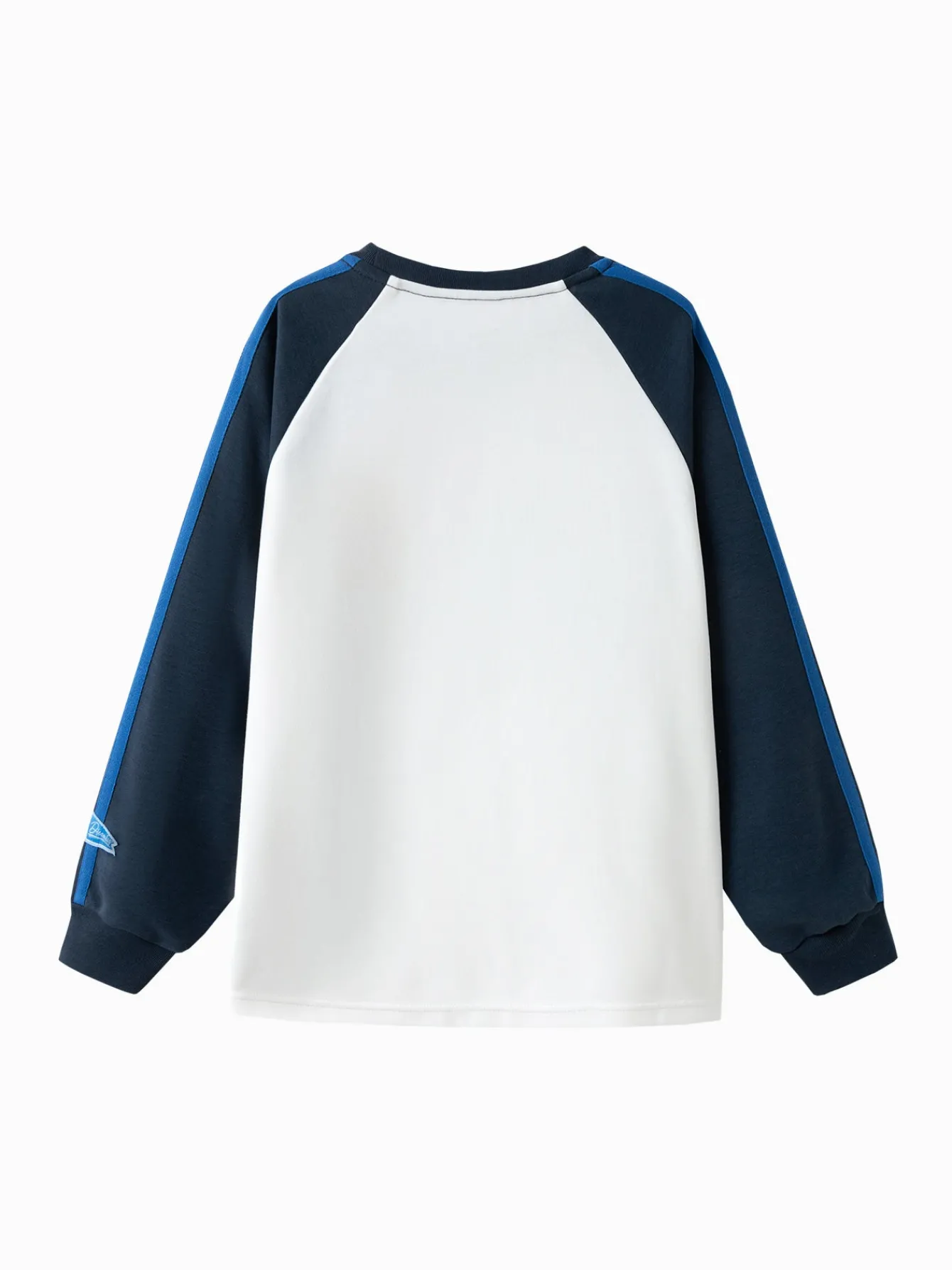 Balabala Long Sleeve T-Shirt 2025 Spring New Boy Round Neck V-Neck T-Shirt Dark BlueA Discount